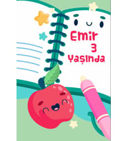 Okul Eşyaları Temalı Doğum Günü Afişi 35X50 cm
