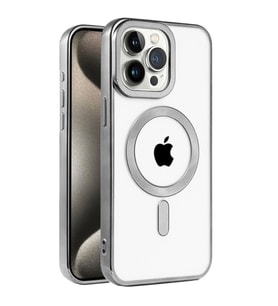 Apple İphone 15 Pro Kılıf Kronos Magsafe Kapak - Titanyum Gri