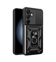 Galaxy S24 FE Kılıf Magnetik Standlı Kamera Korumalı Zore Sürgülü Vega Kapak