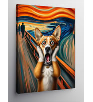 Kanvas Tablo Çığlık Atan Köpek