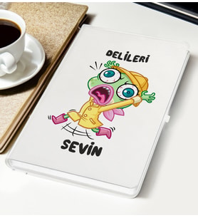 BK Gift Delileri Sevin Tasarımlı Beyaz Defter, Arkadaşa Hediye, Doğum Günü Hediyesi
