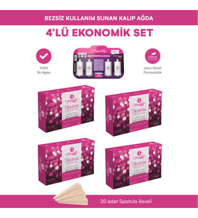 Smoothly Titanim kalıp ağda 500 g x 4 adet 2000 G. 20 adet spatula 4 lü tüy losyon