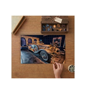 Antika Araba - Nostalji Tasarımı 240 parça Ahşap Puzzle Ahşap Kutuda MP02370