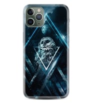 Apple iPhone 11 12 13 14 Pro Max Kılıf Desemli Silikon Old Owl 1649