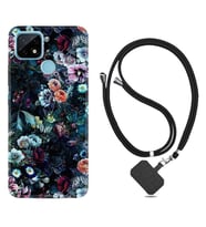 Realme C11 C21 C21Y C25Y C11 2021 Kılıf Boyun Askılı Silikon Great Flowers 1304