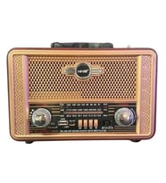 River World Bluetooth Hoparlörlü Taşınabilir Şarjlı Tasarımı Otantik Retro FM/AM Destekli Radyo