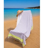 %100 Pamuk Renkli 90x160 cm Renkli Peştamal Plaj Havlusu Hürsan