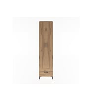 Hyperion Dolap 6 Raflı Tek Çekmeceli 2 Kapaklı 60x44x243 Çam-Çam
