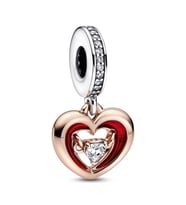 Nur Silver Gümüş Kalp Sallantılı Gümüş Charm NUR-CM00358
