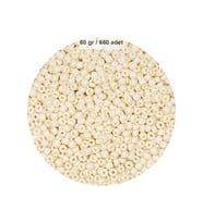 Beyaz Renk 4 mm Yaklaşık 660 adet / 60 gram Cam Boncuk Oya Yazma Bileklik ve Kolye