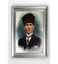 Gümüş Çerçeveli Atatürk Tablo cv660