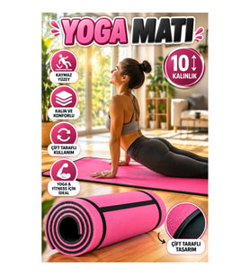 10 mm EVA Yoga ve Fitness Matı – Kaymaz Çift Taraflı Egzersiz Matı