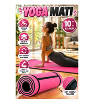 10 mm EVA Yoga ve Fitness Matı – Kaymaz Çift Taraflı Egzersiz Matı