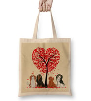 Cavalier King Charles Spaniels Love And Valentine Bez Çanta Uzun Saplı