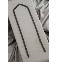 Hematit Doğal Taş Mat Siyah Yassı Kare Kesim 4x4mm Dizi [AA]