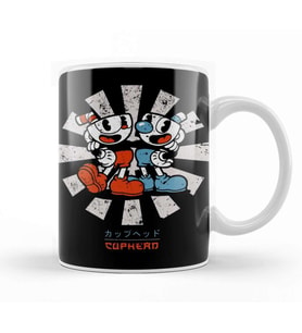 Cuphead Retro Japanese Kupa Bardak Porselen
