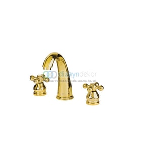 Altın 3 Delikli Lavabo Bataryası 290661