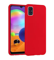 Samsung Galaxy A31 İçi Kadife Silikon Kılıf Kırmızı