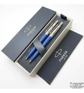Parker Jotter Original Pastel Mavi Tükenmez Kalem + 0.5 Versatil (uçlu) Kalem Set  İsme Özel Kalem  Hediyelik Kalem