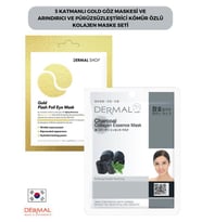 3 Katmanlı Gold Göz Maskesi ve Arındırıcı Ve Pürüzsüzleştirici Kömür Özlü Kolajen Maske Seti