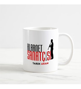 Klarnet Sanatçısı Kupa Bardak (1. Tasarım) (Beyaz)