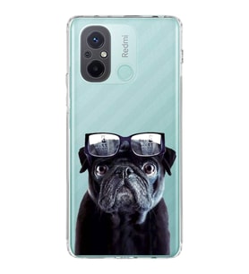 PrintiFy Xiaomi Redmi 12C ile Uyumlu 1mm Slim Fit Köpek 3 050f Baskılı Şeffaf  Kılıf