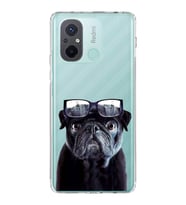 PrintiFy Xiaomi Redmi 12C ile Uyumlu 1mm Slim Fit Köpek 3 050f Baskılı Şeffaf  Kılıf