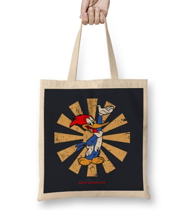 Woody Woodpecker Retro Japanese Bez Çanta Uzun Saplı