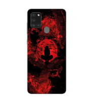 Samsung Galaxy A21S Uyumlu İtachi Uchiha Tasarımlı Şeffaf Telefon Kılıfı