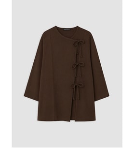 LCW Modest Kahverengi Kruvaze Yaka Kadın Kimono