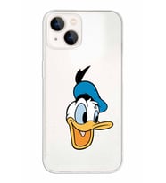Apple iPhone 13 Mini Uyumlu Kapak Donald Duck Tasarımlı Şeffaf Silikon Kılıf