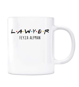 Avukatlara Özel İsimli Kupa Bardak Lawyer
