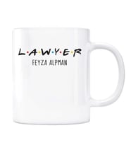 Avukatlara Özel İsimli Kupa Bardak Lawyer
