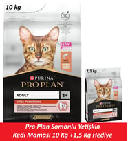 Pro Plan Somonlu Yetişkin Kedi Maması 10 Kg + 1,5 Kg Hediye