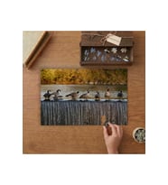 Kaz Sürüsü - Doğadaki Hayvanlar Tasarımı 240 parça Ahşap Puzzle Ahşap Kutuda MP01934