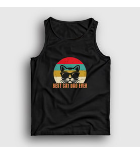 Presmono Unisex Siyah Best Cat Dad Ever Kedi Atlet 286992tt