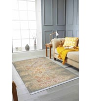 Turuncu Modern Dokuma Pamuk Taban Kaymaz Kilim KLM001