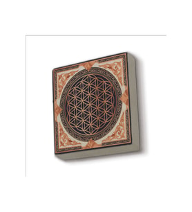 Yaşam Çiçeği Baskılı Taş Magnet 5X5