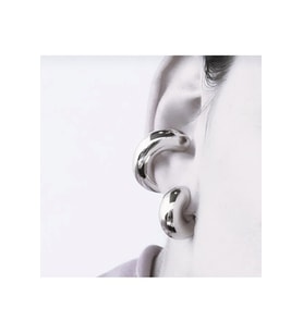 Chunky Earcuff Büyük Bombeli Earcuff Gold Renk (Çok Renkli)