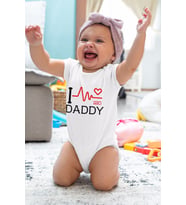 I Love Daddy 120 Desenli Kısa Kol Unisex Body