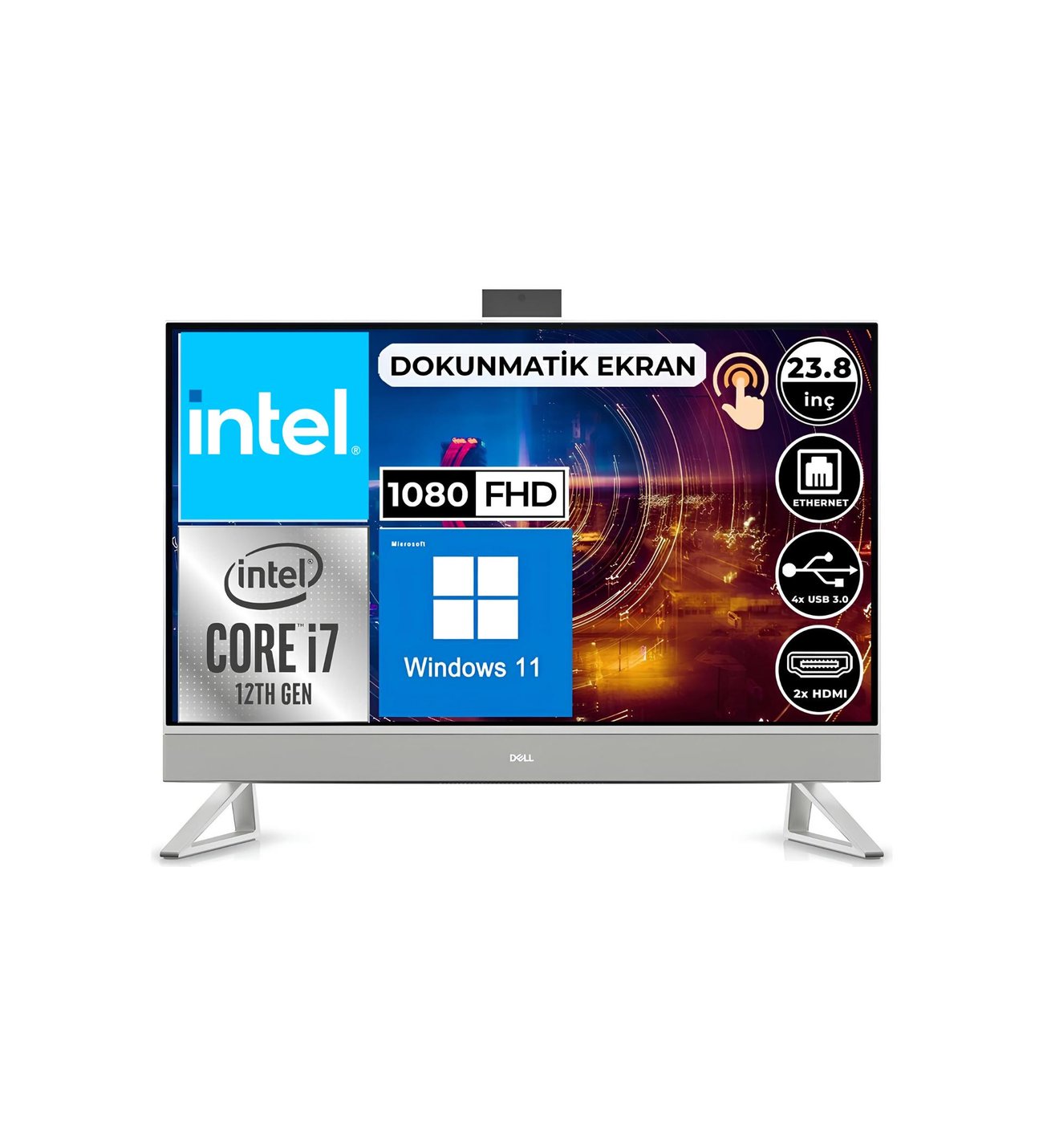 Dell Inspiron 5410 i7-1255U 16GB 512Gb M2 SSD 23.8” W11 Home