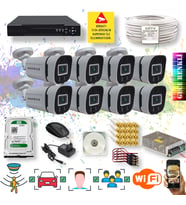 8 Kameralı Set Yapay Zeka Özellikli Gece Renkli 5MP SONY Lens FULLHD Güvenlik Kamerası Seti 604W-108