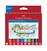 Faber-Castell 2 In 1 Jumbo Keçeli Kalem 10'lu 10 Renk