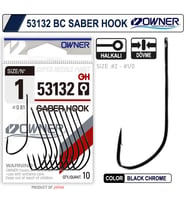 Owner 53132 Saber Hook Black Chrome İğne No:1/0 Adet:9