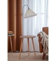 ATLAS NATUREL-GRİ LAMBADER PİLELİ KREM ABAJURLU