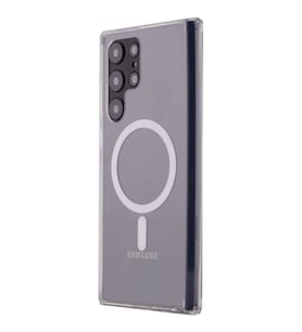 Samsung Galaxy S22 Ultra Kılıf Magneticsafe Şeffaf Silikon - Şeffaf