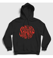 Presmono Unisex Beyaz Sapnap V2 Flame Alev Ateş Minecraft Kapüşonlu Sweatshirt 504313tt (Siyah)