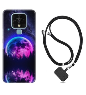 Tecno Camon 16 18P Pova Kılıf Boyun Askılı Silikon Star Planet 1652