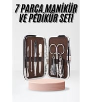 Mulvxkrg Krg02 Çantalı 7 Parça Manikür Pedikür Seti Tırnak Makası Cımbız Törpü (Mulvix)