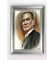 Gümüş Çerçeveli Atatürk Tablo cv1286